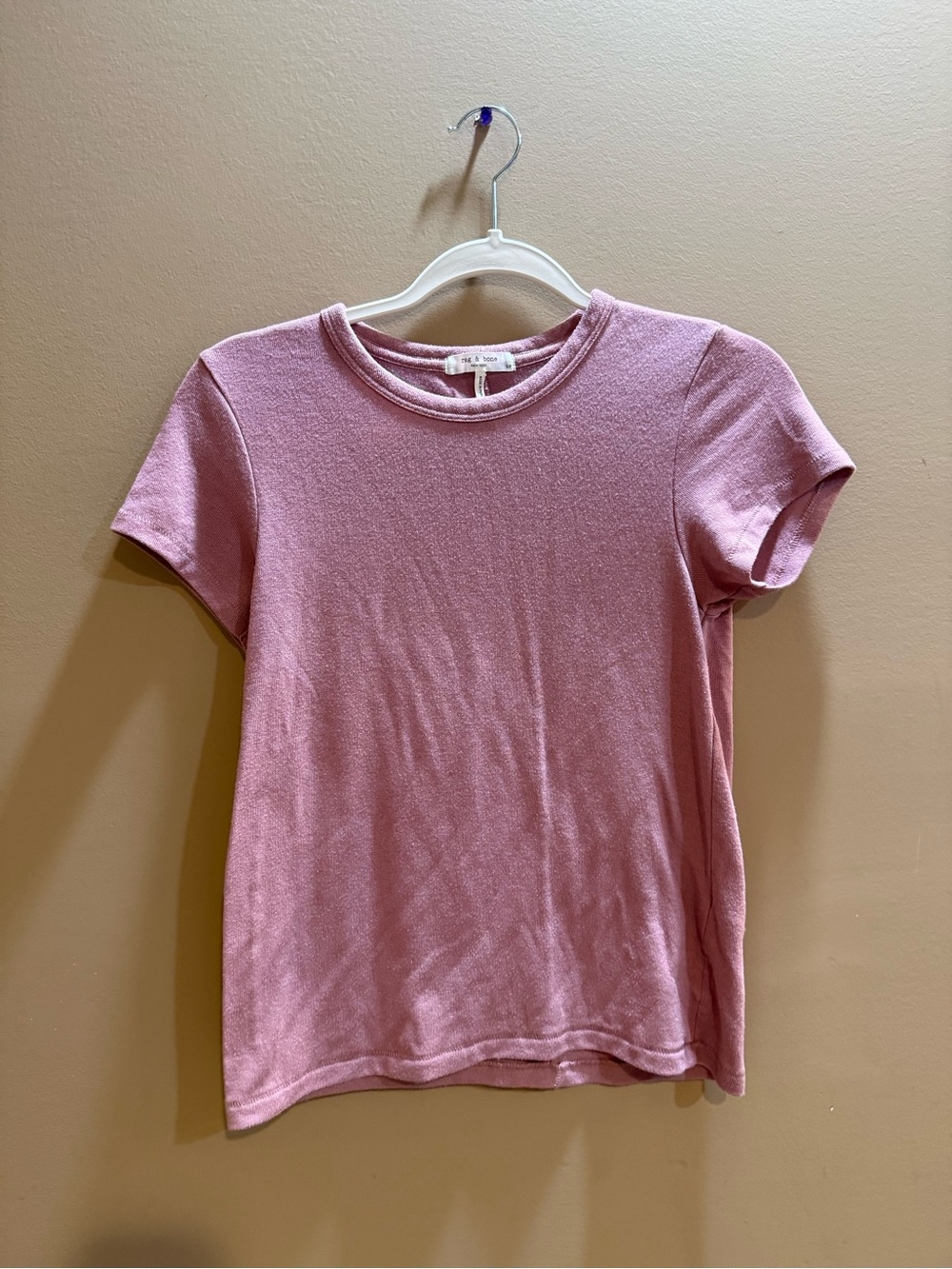 rag & bone Dusty Pink Short Sleeve Crewneck Tee